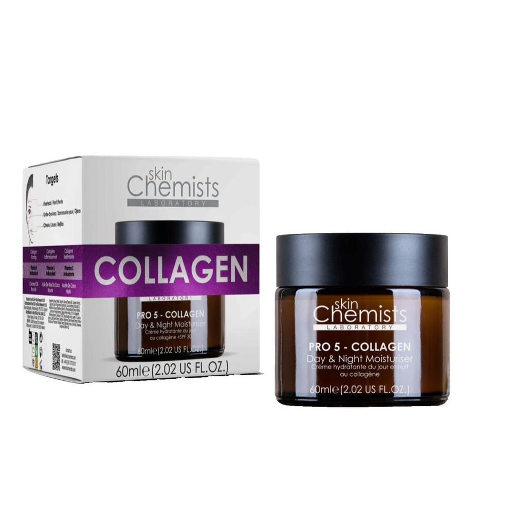 SkinChemists London Pro-5 COLLAGEN Day & Night Cream Moisturizer Anti-Aging 2 oz
